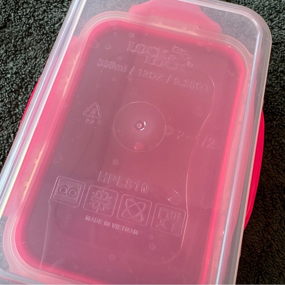 Lock & Lock Pink Food Storage Container Set of 11 - Picture 11 of 14